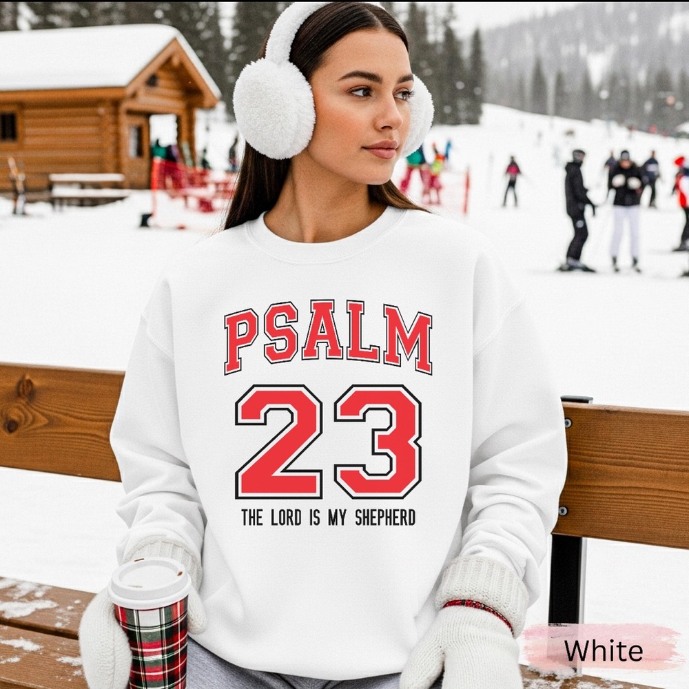 White Psalm 23 Sweatshirt